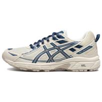 Asics Gel-Venture 6 Patogus Madingas Funkcionalus Stilius Audinys Sintetinė Oda Žemi Atsitiktiniai Bėgimo Batai Moteriškas Sportbačio Modelis Baltas Mėlynas 1012B359-100 35.5