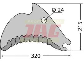16650699 preso peilis Deutz-Fahr