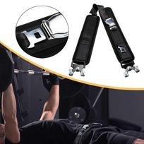 Metalinė Sagtis Hip Thrust Treniruočių Diržas Reguliuojama Sporto Įranga Sėdmenų Tiltams Namų Sporto Salės Treniruotėms juoda