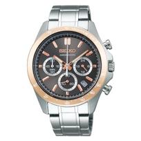 Seiko laikrodžių pasirinkimas Kvarcinis chronografas (Horizontalūs trys akys) SBTR026 Vyriškas sidabrinis riešinis laikrodis Madingas