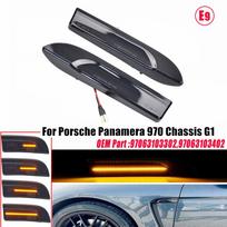 LED šoninių gabaritinių žibintų rodyklės posūkio signalo mirksėjimo indikatoriai, skirti „Porsche Panamera 970 G1“ 2009–2016 m. 97063103302