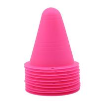 10 Pcs Skate Marker Cones Roller Football Marking Cup Marker Cones Slalom Roller skate pile cup Soccer Training Equipment rožinė
