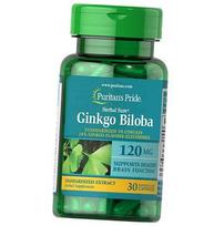 Ginkgo Biloba ekstraktas, Ginkgo Biloba standartizuotas ekstraktas 120 dangtelių, Puritan's Pride 30 dangtelių (71367001) 30caps