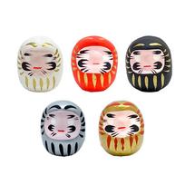 Shigeta Made in Set of 5 Daruma Dolls in 5 Ideal for Bringing Good Good and Family and Prayer for Success and Daruma, Japan, Takasaki, Japan, 4.5cm raudona