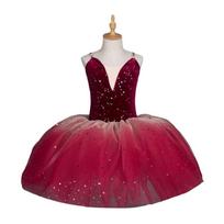 Blingbing Raudona Baleto Tutu Reguliuojami Petnešėlės Princesės Suknelė Madingi Pasirodymo Drabužiai Vaikams 120CM raudona