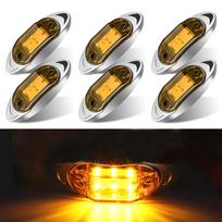 LED Side Marker Light 6 LED Truck Position Lamp 12V geltona