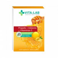 VITA-LAB pastilės gerklei su propoliu, imbieru ir vitaminu C 12 pastilių