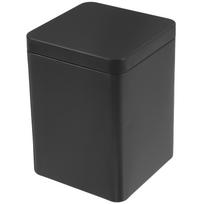 Metalinis indas su dangteliu Sandėliavimo skardinė arbatai, saldainiams Kvadratinė skardinė Geležinė 9X9CM juoda