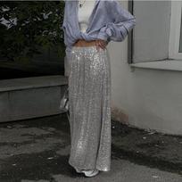 Moterų sijonas su auksiniais blizgučiais, 2023 m. „Trend High Wasit“ ploni sijonai „Femme Fashion Club Party Moters“ ilgas sijonas apatinis gatvės drabužis L auksas