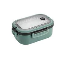 Dvisluoksnė japoniška priešpiečių dėžutė su skyreliais biuro darbuotojo riebalus mažinančiam maistui. Saugus naudoti mikrobangų krosnelėje. Blue 0240 lunch box kaip parodyta spalva