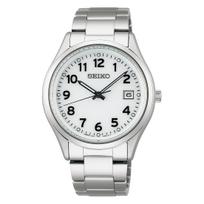 SEIKO SELECTION SBPX153 vyriškas laikrodis saulės energija maitinamas baltas ciferblatas (pilnas arabiškų skaitmenų ekranas) nerūdijančio plieno poros modelis.