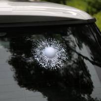 Automobilio 3D lipdukas Baltas kamuolys Futbolas Krepšinis Tenisas Beisbolas Hit Stiklinis langas Priekinio stiklo lipdukas