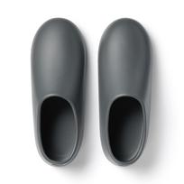 MUJI EVA Hanging Soft Bath Size Dark 84854088 Slippers, L, Gray, Approx. 25.0-27.0cm,
