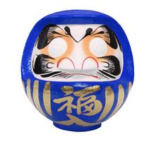 Takasaki Daruma Size Goal Figurine/Object, Blue, 5, 15x14x17cm, Achievement, HKDM-5-BL-9 mėlyna