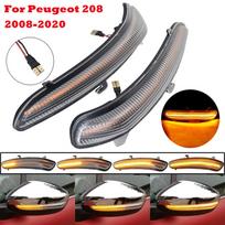 LED dinaminiai šoniniai veidrodėliai posūkių rodikliai Peugeot 2008 208 I MK1 2013 2014 2015 2016-2019 Citroen C3