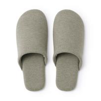 MUJI Medvilninės pikuotos namų šlepetės, minkštos ir patogios, M dydis žalia