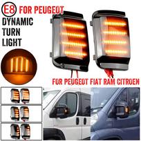 2 vnt. Dinaminis veidrodėlis Peugeot Boxer Fiat Ducato Citroen Jumper RELAY RAM PROMASTER, LED posūkio signalas