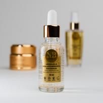 NORTH BEAUTY - Prabangus 24K aukso veido priežiūros rinkinys moterims – serumas, kremas ir aliejus, 3 vnt.