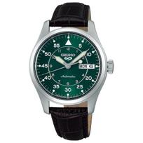 Seiko 5 Sports SBSA203 Mechaninis Automatinis Rankinis Laukų Vidurio Oda Žalia Nerūdijantis Plienas Vyriškas/Unisex Laikrodis, Pagamintas Japonijoje (su apvija), Data / diena