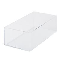 MUJI Stackable Acrylic W x D x 8cm Product Suitable for Clothing Storage Box, Medium, Approx. 25.2cm 12.6cm H, Number 44089576, Transparent,