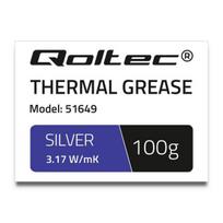 Termo pasta Pasta šilumai laidi 3.17 w/m-k 100 g sidabrinė Qoltec