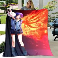 Tokyo Ghoul Japan Anime Cartoon Soft Plush Blanket,Flannel Blanket Throw Blanket for Living Room Bedroom Bed Sofa Picnic Cover 75x100cm (30x40inch)
