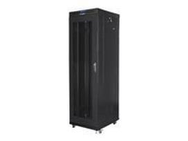 LANBERG free standing rack 19inch cabinet 42U 600x800 mesh door LCD flat pack black