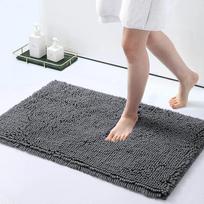 Šenilinis Minkštas Pliušinis Vonios Kilimėlis Super Absorbentus Skalbiamas Neslystantis Vonios Kambario Patogus Kilimas Dušui Tualetui Durų Kilimėlis Grindų Kilimai 40x60CM