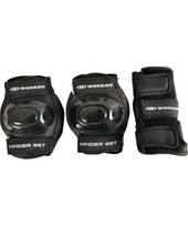 Apsaugų rinkinys Worker Kinder 6 vnt. - Black