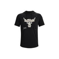 Under Armour Project Rock Kontrastingas su gobtuvu Treniruočių trumpomis rankovėmis T-shirt Vyriški Viršutiniai drabužiai Juoda 1370465-001 M