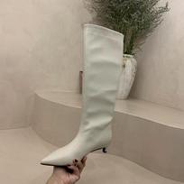 Street Style Žiemos Dizainerio Moteriški Iki Kelio Batai Mada Smailianosiai Ilgi Aulinukai Moteriški Elegantiški Aukštakulniai Batai 35 smėlis