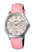 CASIO COLLECTION LADY MULTIFUNCTION, LEATHER - PINK LTP-V300L-4AUDF