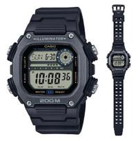 CASIO SPORT modelis ILLUMINATOR DIVER 200M, 10 YEARS BATTERY - XL STRAP - BLACK
