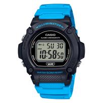 CASIO TIMELESS COLLECTION modelis SPORT- ILLUMINATOR WR 50M, ALARM, CHRONOGRAPH - BLACK (Brilliant color strap)