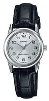 CASIO COLLECTION LADY 3H, LEATHER - SILVER LTP-V001L-7BUDF