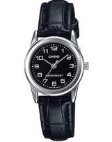 CASIO COLLECTION modelis LADY 3H, LEATHER - BLACK
