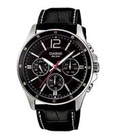 CASIO COLLECTION modelis MULTIFUNCTION CALENDAR, LEATHER - BLACK