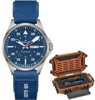 HAMILTON modelis KHAKI AVIATION PILOT DAY DATE AUTO - AIR-GLACIERS Special Edition + Extra Strap