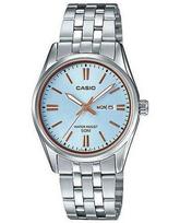 CASIO COLLECTION LADY DAY & DATE - LIGHT BLUE, BRONZE INDEXES LTP-1335D-2AVDF