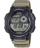 CASIO SPORT modelis DIVER - WORLD TIME ILLUMINATOR 5 ALARMS, 10 YEARS BATTERY - TAUPE