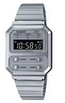 CASIO VINTAGE EDGY COLLECTION - SILVER A-100WE-7BDF