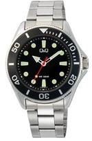 Q&Q GENT DIVER BLACK C72A-001PY