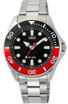 Q&Q GENT DIVER BLACK & RED C72A-004PY
