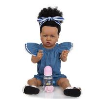 KEIUMI 57 CM Reborn Baby Dolls Viso kūno Silikoninė Kūdikių Apranga Vaikams Gimtadienio Dovana 57cm mėlyna
