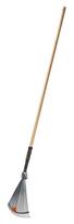 Vėduoklinis grėblys GARDENA PureLine, metalinis, reguliuojamas, plotis 30-50 cm, medinis kotas