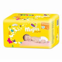 MAGICS EASYSOFT MAGICAL TUBES - NEWBORN, vaikiškos sauskelnės, 2-5 kg, 42 vnt. (1 dydis)