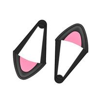 1 pora Ausinių Katės Ausys Mielos Universalios Suderinamos su Bluetooth Ausinės Silikoninės Katytės Ausų Dekoracija Ausinių Priedai juoda