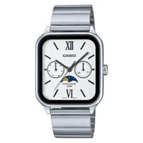 CASIO Standard Moon Phase Analog Mens Watch MTP-M305D-7A2V Metal Band Silver Overseas Model