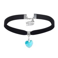 Madingi Choker Velvet Necklace Punk Retro Gothic Kaklo papuošalas moterims raudona