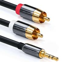 REAGLE KABELIS MINI JACK 2x RCA CHINCH STEREO GOLD HQ 1M